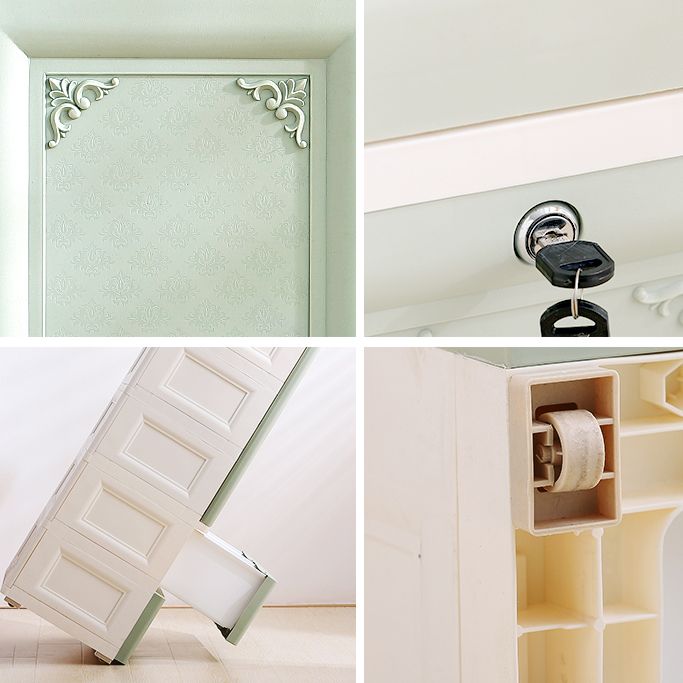 Kleiderschrank im zeitgenössischen Stil Plastik Schlafzimmer Garderobe Schrank mit Schloss