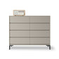 Modern Engineered Wood Buffet Sideboard 39.3"H 8-Drawer Buffet Server in Gray