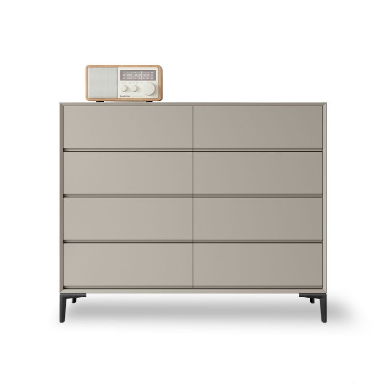 Modern Engineered Wood Buffet Sideboard 39.3"H 8-Drawer Buffet Server in Gray