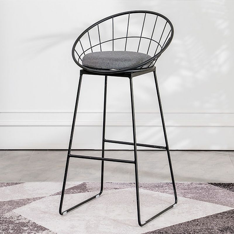 Scandinavian Upholstered Counter Chairs Bucket Barstools with Metal Legs for Home Clearhalo 'Bar Furniture' 'Bar Stools' 'bar_stools' 'furn' 'furn_bar_stools' 'Furniture' 'furniture_bar_stools' 'Kitchen & Dining Furniture' 1200x1200_908aee49-c3c5-4788-b050-c282ef041507