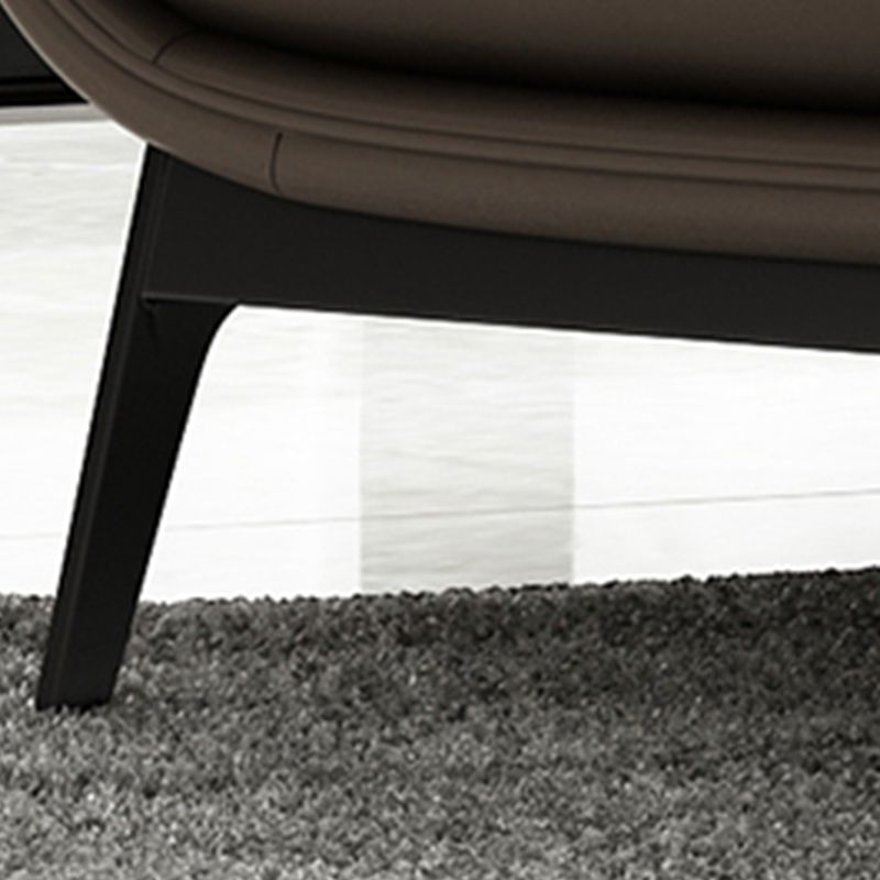 Chaise d'accent plipper contemporain, chaise d'accent en faux cuir avec coussins amovibles