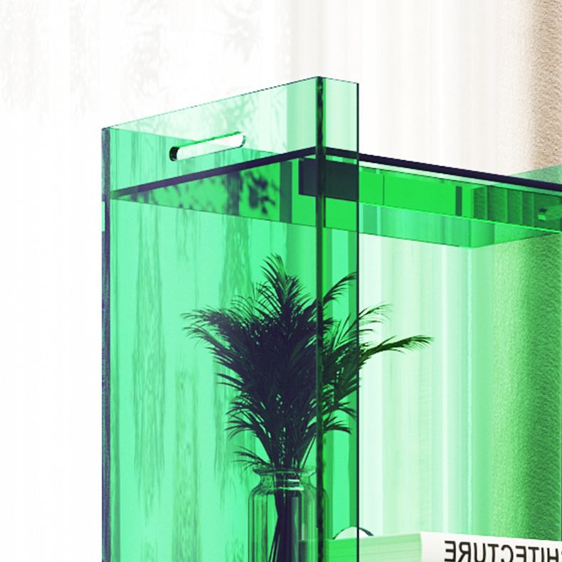 Glam Closed Back Standard Bookshelf Shelves Included Acrylic Bookcase