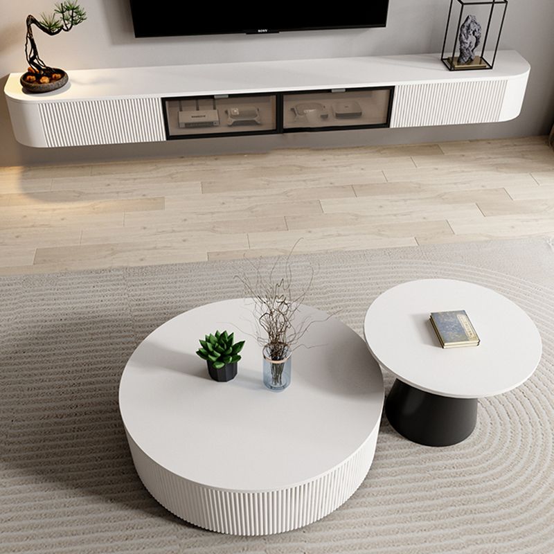 Modern TV Stand Console Stone TV Media Console for Living Room Clearhalo 'furn' 'furn_tv_stands_entertainment_centers' 'Furniture' 'Living Room Furniture' 'TV Stands & Entertainment Centers' 'TV Stands & Media Storage Furniture' 'tv_stands_entertainment_centers' 1200x1200_908bddff-0fe9-4d5a-9302-6726da7e0eb4