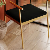 Contemporary Metal Frame Dining Armchair Upholstered Velvet Arm Chair for Home Clearhalo 'Dining Chairs' 'Dining Tables & Seating' 'dining_chair' 'furn' 'furn_dining_chair' 'Furniture' 'Kitchen & Dining Furniture' 1200x1200_908d9efb-0566-4a62-bf6f-75ed85b8bb6e