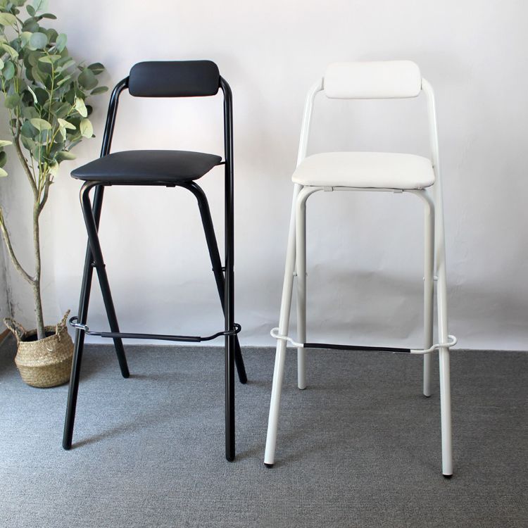 Modern Backrest Folding Counter Stool Iron Balcony Bar Stool with Footrest Clearhalo 'Bar Furniture' 'Bar Stools' 'bar_stools' 'furn' 'furn_bar_stools' 'furniture_bar_stools' 'Kitchen & Dining Furniture' 'kitchen&dining_furn' 'kitchen' 'kitchen_furn' Furniture' 1200x1200_908f1103-a34c-47cb-b15d-2d6f28765d32