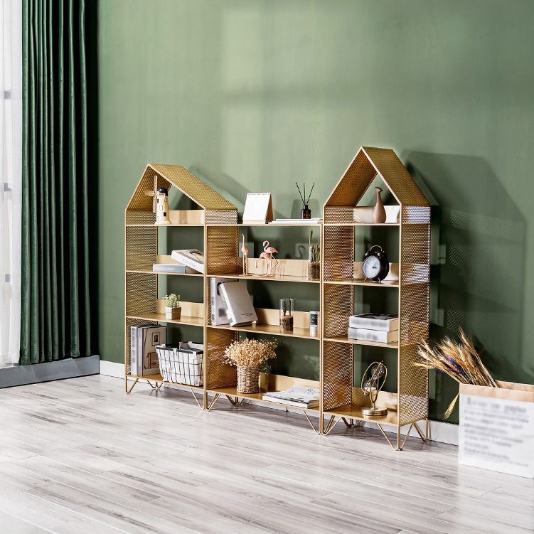 Scandinavian Metal Geometric Bookshelf Vertical Open Iron Bookshelf Clearhalo 'Bookcases' 'furn' 'furn_bookcases' 'Furniture' 'furniture_bookcases' 'kitchen' 'kitchen_bookcases' 'Living Room Furniture' 'Office Furniture' 1200x1200_9090b9d6-5588-4c7c-a5d9-90ce65626e6e