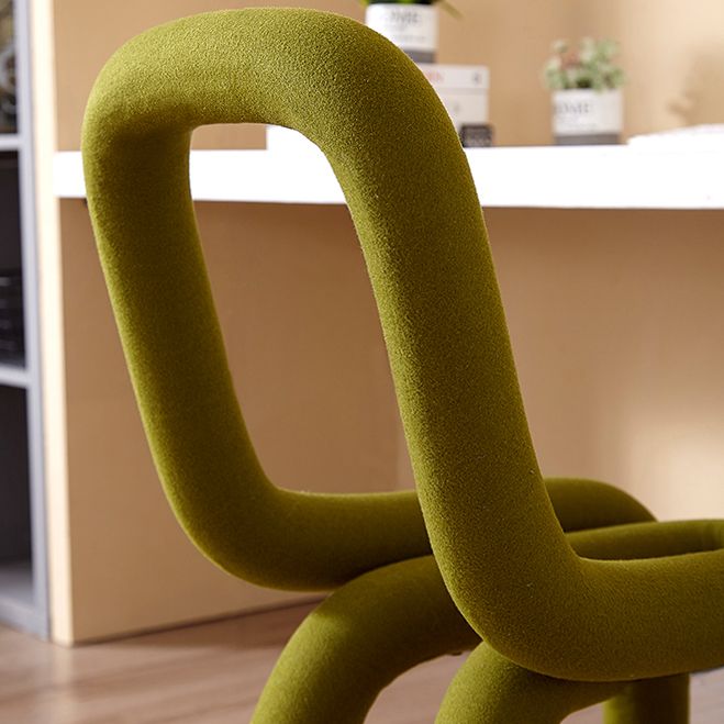 Designer Style Living Room Velvet Side Chair Matte Finish Open Back Dining Chair Clearhalo ' kitchen&dining_furn' 'Dining Chairs' 'Dining Tables & Seating' 'dining_chair' 'furn' 'furn_dining_chair' 'Furniture' 'furniture_dining_chair' 'Kitchen & Dining Furniture' 'kitchen' 1200x1200_9091e1b9-264d-4b93-9fab-bdd87b54ea90