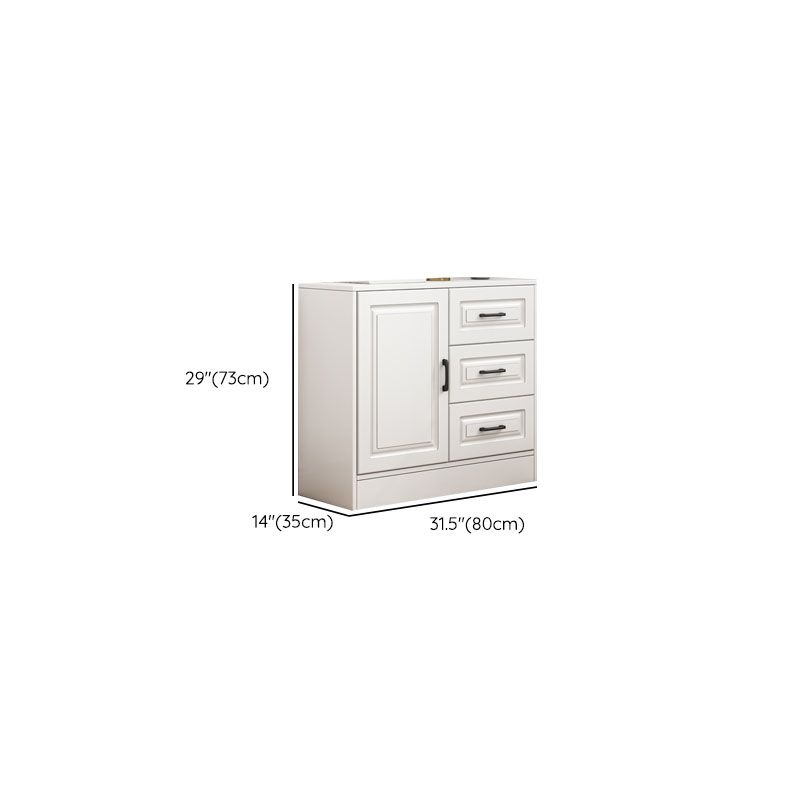 Commode en bois manufacturé avec coffre de rangement contemporain de 13,65 pouces de largeur