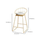 Upholstered Dining Stools Low Back Bar Stools with Metal Base Clearhalo 'Bar Furniture' 'Bar Stools' 'bar_stools' 'furn' 'furn_bar_stools' 'Furniture' 'Kitchen & Dining Furniture' 1200x1200_9097125d-de02-483c-a290-ff8c91915661