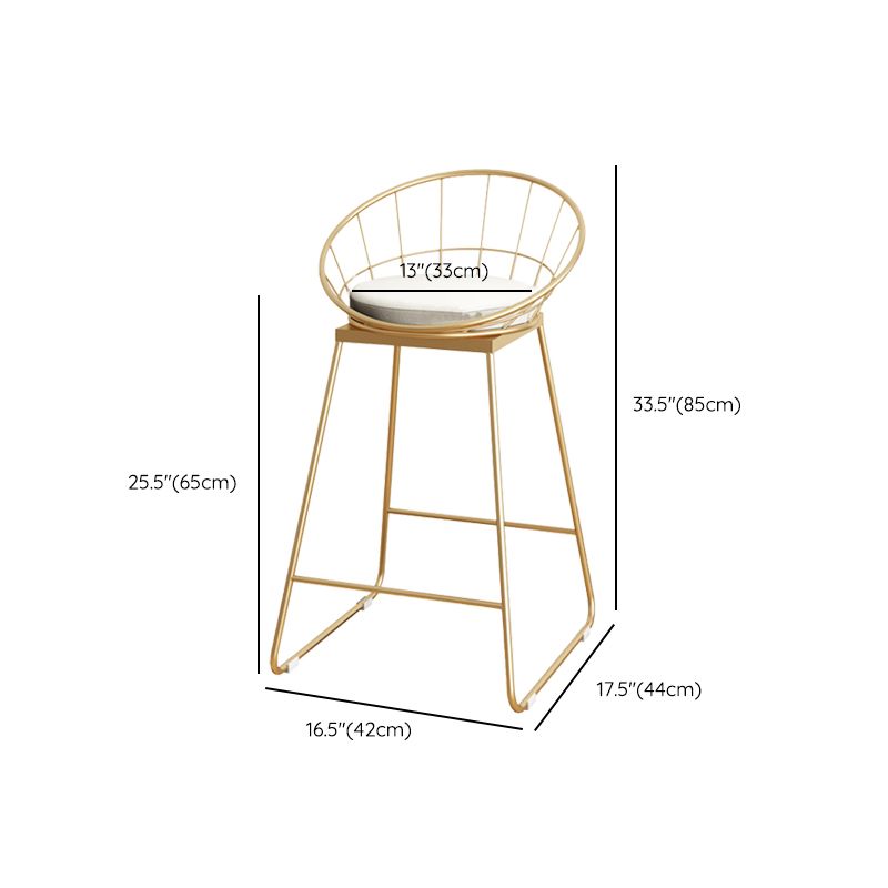 Upholstered Dining Stools Low Back Bar Stools with Metal Base Clearhalo 'Bar Furniture' 'Bar Stools' 'bar_stools' 'furn' 'furn_bar_stools' 'Furniture' 'Kitchen & Dining Furniture' 1200x1200_9097125d-de02-483c-a290-ff8c91915661