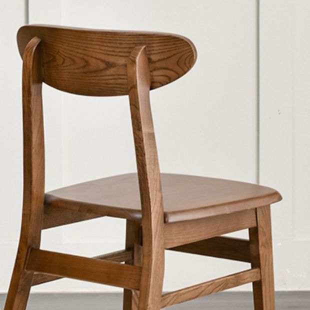 Sillas de comedor de cocina tradicionales de madera sólida silla lateral abierta