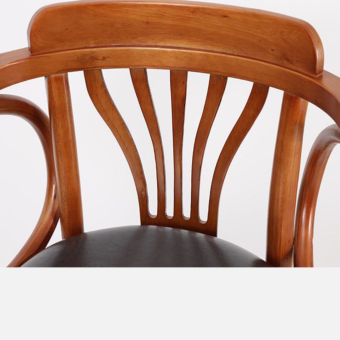 Industrial Armed Bar Stools Oak Wood Dining Stool with Footrest Clearhalo 'Bar Furniture' 'Bar Stools' 'bar_stools' 'furn' 'furn_bar_stools' 'Furniture' 'Kitchen & Dining Furniture' 1200x1200_909b227f-cf40-4172-ac5b-77f0eb6bd247