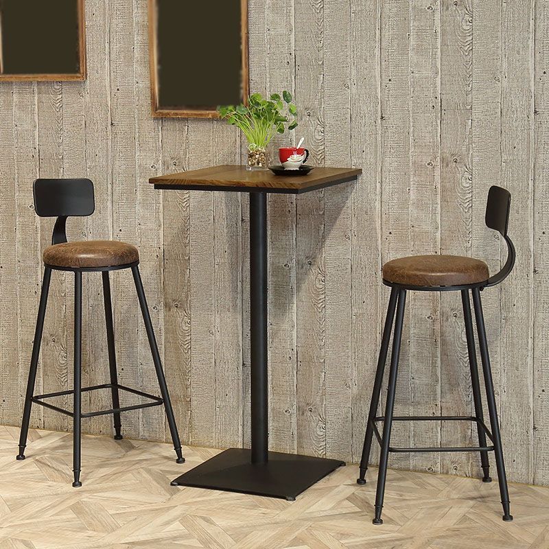 Industrial Style Bar Table Wood and Metal Pub Table for Coffee Shop Clearhalo 'Bar Furniture' 'Bar Tables' 'bar_tables' 'furn' 'furn_bar_tables' 'Furniture' 'furniture_bar_tables' 'Kitchen & Dining Furniture' 'kitchen&dining_furn' 'kitchen' 1200x1200_909c01df-a2a9-4370-be91-60b3edd3245b