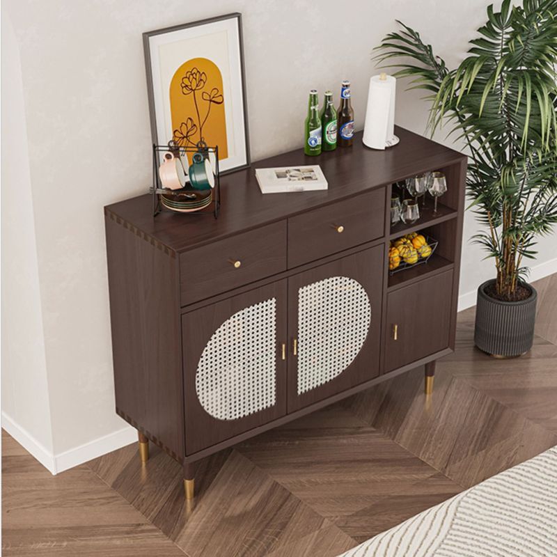 Sideboard glam in legno massiccio cucina da pranzo sideboard con porta