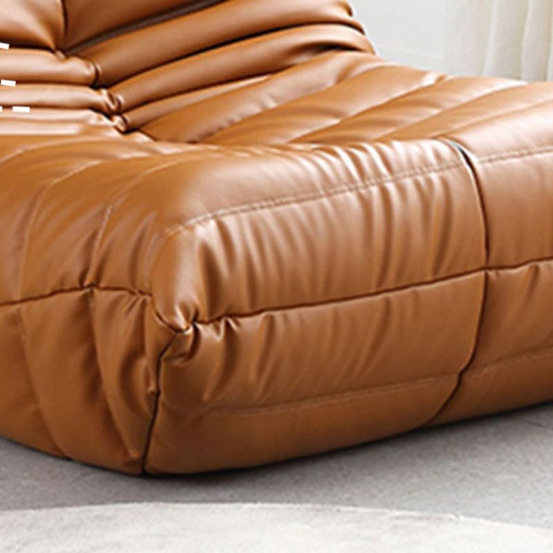 Asiento estacionario de cuero con sofá de 40 "de ancho con mechones divididos con mechones.