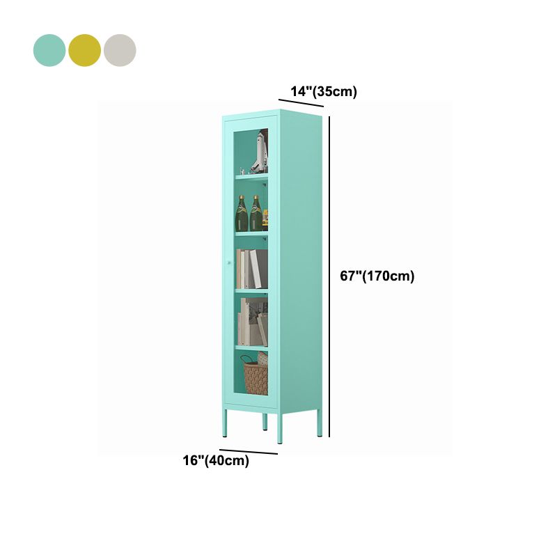 Scandinavian Steel Vertical Standard Bookcase with Clear Toughened Glass Door Clearhalo 'Bookcases' 'furn' 'furn_bookcases' 'Furniture' 'furniture_bookcases' 'kitchen' 'kitchen_bookcases' 'Living Room Furniture' 'Office Furniture' 1200x1200_909e5858-f7ab-493a-8821-47d376cae036