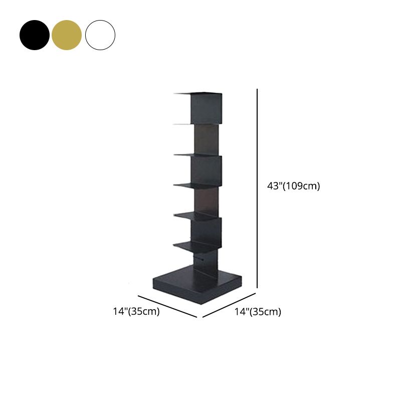 Glam Vertical Corner Bookshelf Iron Closed Back Bookcase for Home Clearhalo 'Bookcases' 'furn' 'furn_bookcases' 'Furniture' 'furniture_bookcases' 'Office Furniture' 1200x1200_909e80ae-9da5-421a-b9eb-64a34823f77d