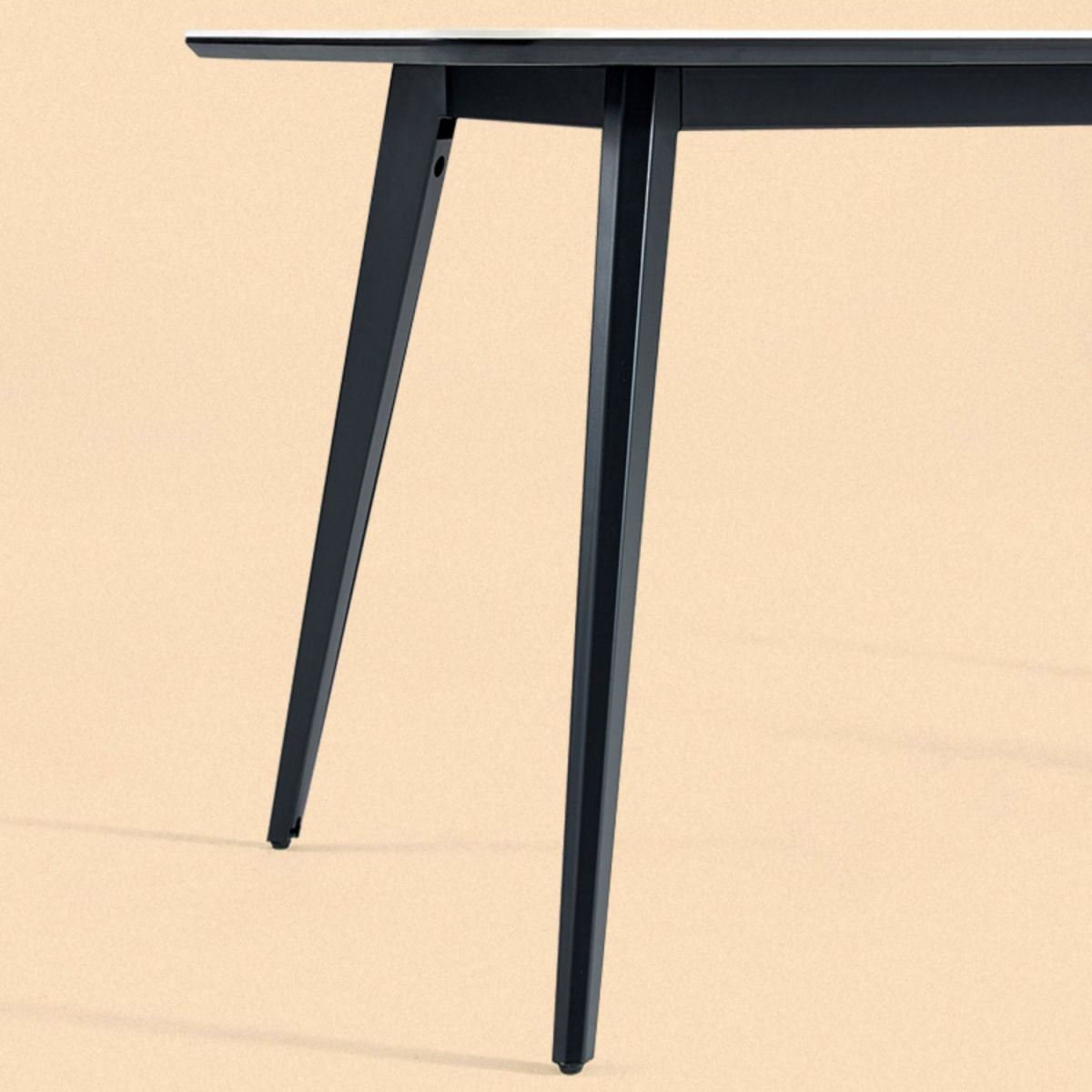 Polished Finish Dinette Table with Metal Legs Stone Top Indoor Dining Table Clearhalo 'Dining Tables & Seating' 'Dining Tables' 'dining_table' 'furn' 'furn_dining_table' 'Furniture' 'Kitchen & Dining Furniture' 1200x1200_909ec0b7-1e89-4546-8e3d-d5439c70474f