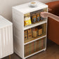 5-Door Storage Cabinet with Legs Contemporary Non-Hanging Armoire