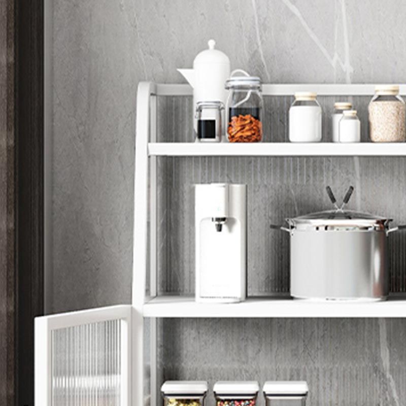 Aparador de metal para la sala de estar servidor de comedor con 2 puertas de vidrio