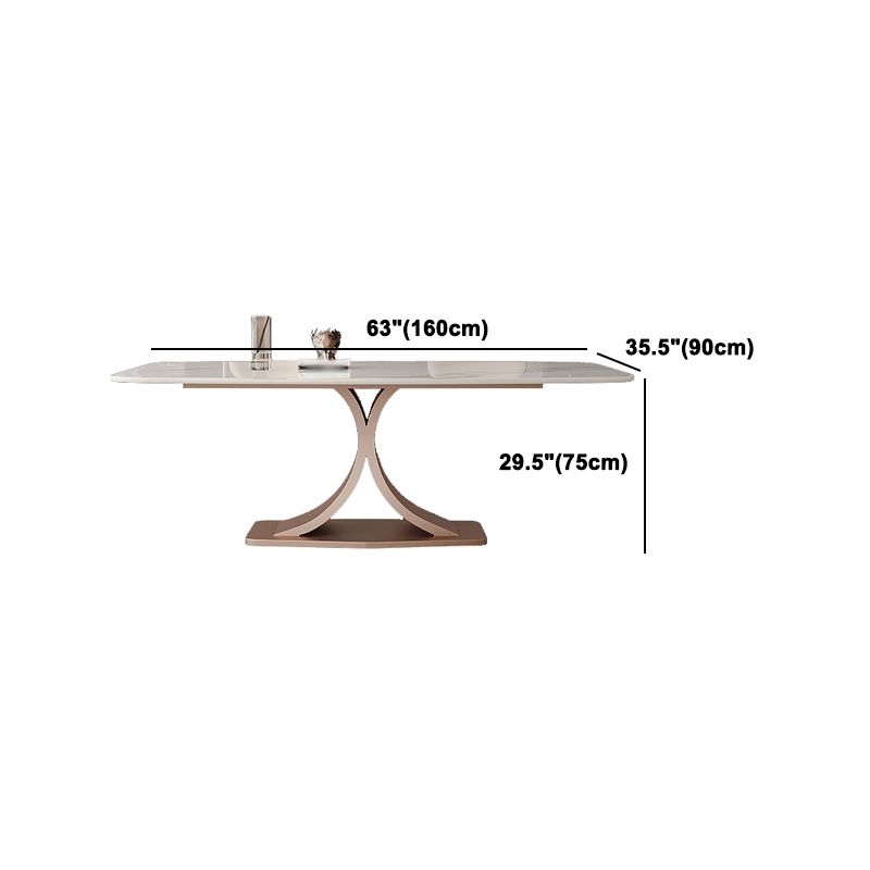 Set da pranzo in pietra sinterizzato di lusso rettangolo 1/3/4/5/6 pezzi set da pranzo