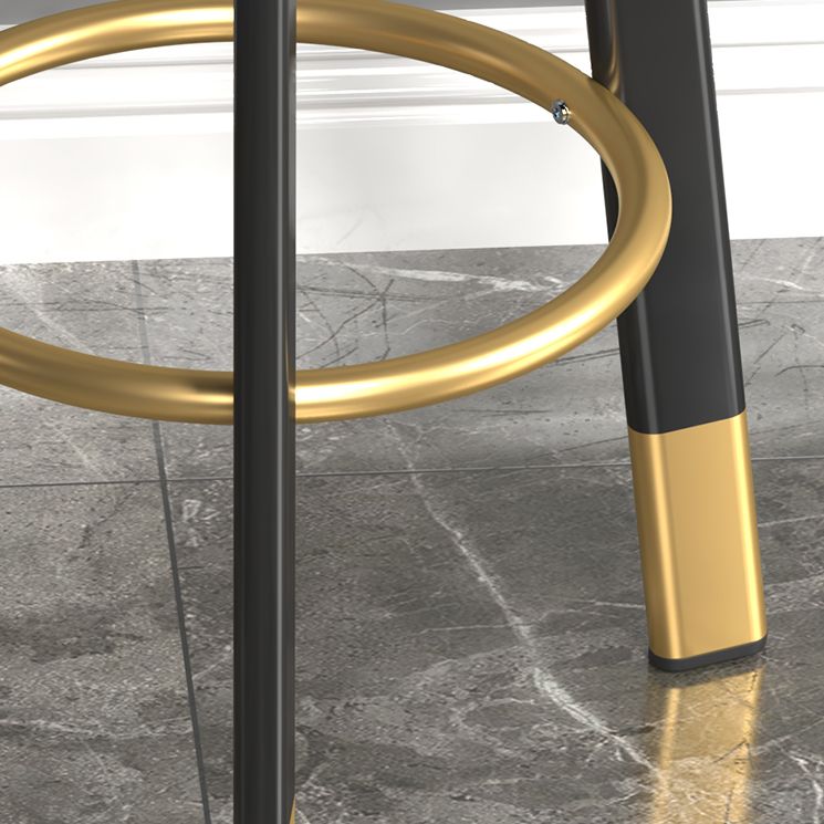 Modern Armless Backrest Counter Stool Steel Single Bar Stool with Cushion and Pedal Clearhalo 'Bar Furniture' 'Bar Stools' 'bar_stools' 'furn' 'furn_bar_stools' 'furniture_bar_stools' 'Kitchen & Dining Furniture' 'kitchen&dining_furn' 'kitchen' 'kitchen_furn' Furniture' 1200x1200_90a1e23f-11b9-447e-bd35-3fdc4a83be07