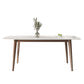 Table rectangulaire moderne de table à manger en pierre frittée avec 4 pieds pour la maison