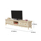 Glamber Marble TV Stand White Open Stalling TV Console con cajones