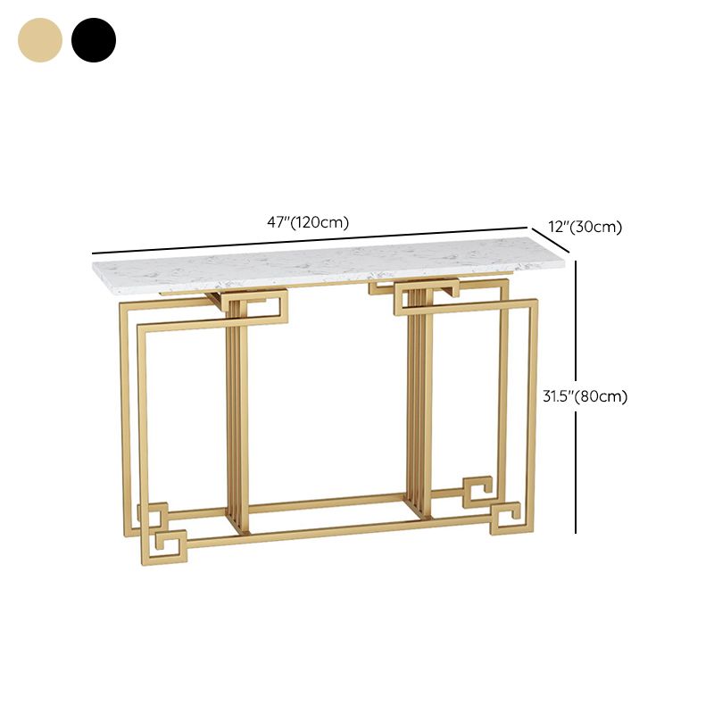 Table de mesa de sofá de la consola de hierro contemporáneo Mesa de mármol de mármol para el salón