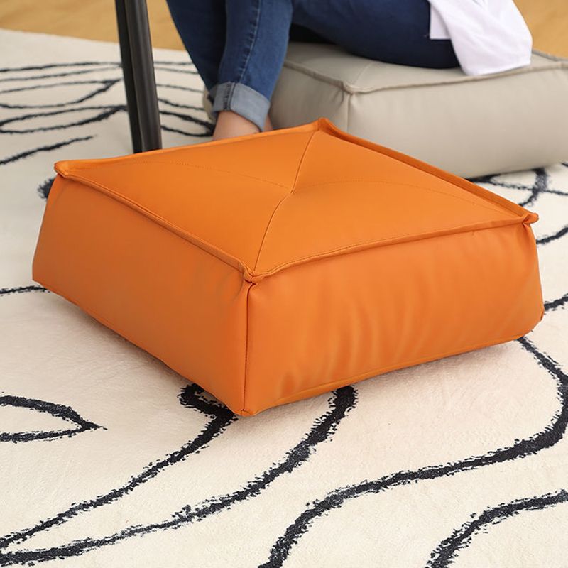 Modern Pouf Ottoman Leather Upholstered Solid Color Tear Resistant Square Ottoman Clearhalo 'furn' 'furn_ottomans_poufs' 'Furniture' 'Living Room Furniture' 'Ottomans & Poufs' 'ottomans_poufs' 1200x1200_90a43dfa-0a26-4d9e-a667-7e07b41031ba