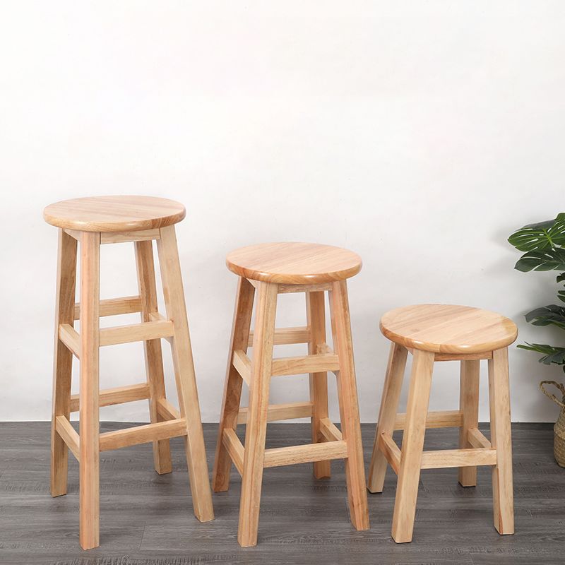 Modern Style Bar Stool Rubberwood Counter Stool for Dining Room