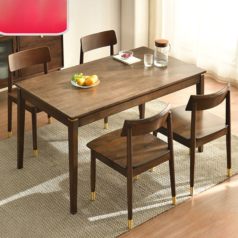 Modern Solid Wood Brown Dining¬†Room¬†Set with Rectangle Table Dining Table Furniture for Home Use Clearhalo 'Dining Room Sets' 'Dining Tables & Seating' 'dining_room_set' 'furn' 'furn_dining_room_set' 'Furniture' 'furniture_dining_room_set' 'Kitchen & Dining Furniture' 'kitchen&dining_furn' 'kitchen' 1200x1200_90a5549c-b1b6-4dd9-b0d2-64c2d704f2de