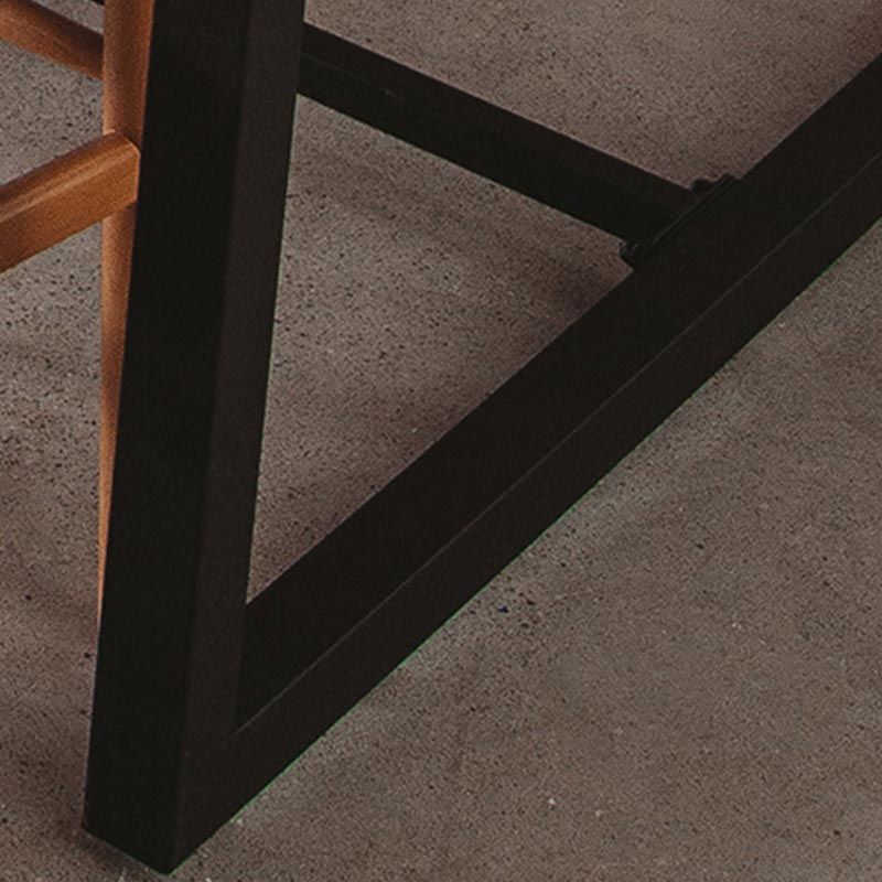 Industrial Rectangle Dining Room Table Natural Solid Wood Trestle Base Dining Table Clearhalo 'Dining Tables & Seating' 'Dining Tables' 'dining_table' 'furn' 'furn_dining_table' 'Furniture' 'furniture_dining_table' 'Kitchen & Dining Furniture' 1200x1200_90a57393-e0a3-4309-b822-43c2df47943d