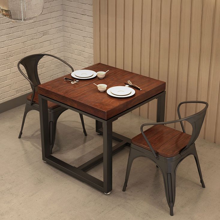 Industrial Style Solid Wood Dining Table Trestle Base Dining Site Table for Dining Room Clearhalo ' dining_table' 'Dining Tables & Seating' 'Dining Tables' 'furn' 'furn_dining_table' 'Furniture' 'furniture_dining_table' 'Kitchen & Dining Furniture' 'kitchen&dining_furn' 'kitchen' 'kitchen_dining_table' 1200x1200_90a59040-2c71-440e-bc75-99c5a427a294