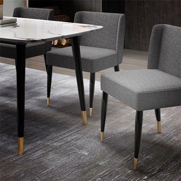 Glam Style Sintered Stone Dining Set Rectangle 1/2/4/6/7 Pieces Dining Set Clearhalo 'Dining Room Sets' 'Dining Tables & Seating' 'dining_room_set' 'furn' 'furn_dining_room_set' 'Furniture' 'Kitchen & Dining Furniture' 1200x1200_90a79e6a-20ca-4b65-8c7f-feb011c1ed28