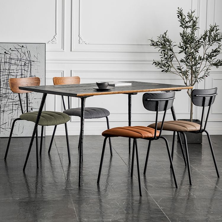 Industrial Upholstered Side Chair Open Back Matte Finish Dining Chair (Set of 4) Clearhalo ' kitchen&dining_furn' 'Dining Chairs' 'Dining Tables & Seating' 'dining_chair' 'furn' 'furn_dining_chair' 'Furniture' 'furniture_dining_chair' 'Kitchen & Dining Furniture' 'kitchen' 1200x1200_90a87ded-58fd-4ac0-87cf-e8562be2f28d