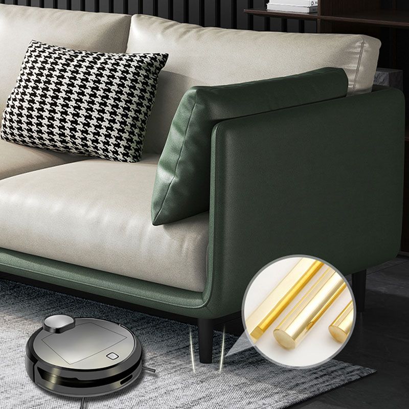 Modern Style Square Armrest Sponge Seat Filled with Wood Orange/grey/white/blue Sofa Clearhalo 'furn' 'furn_sofas' 'Furniture' 'furniture_sofas' 'kitchen' 'kitchen_sofas' 'Living Room Furniture' 'Sofa' 'sofas' 1200x1200_90a88848-17e6-457d-93a5-d8d1ed4ce8b3