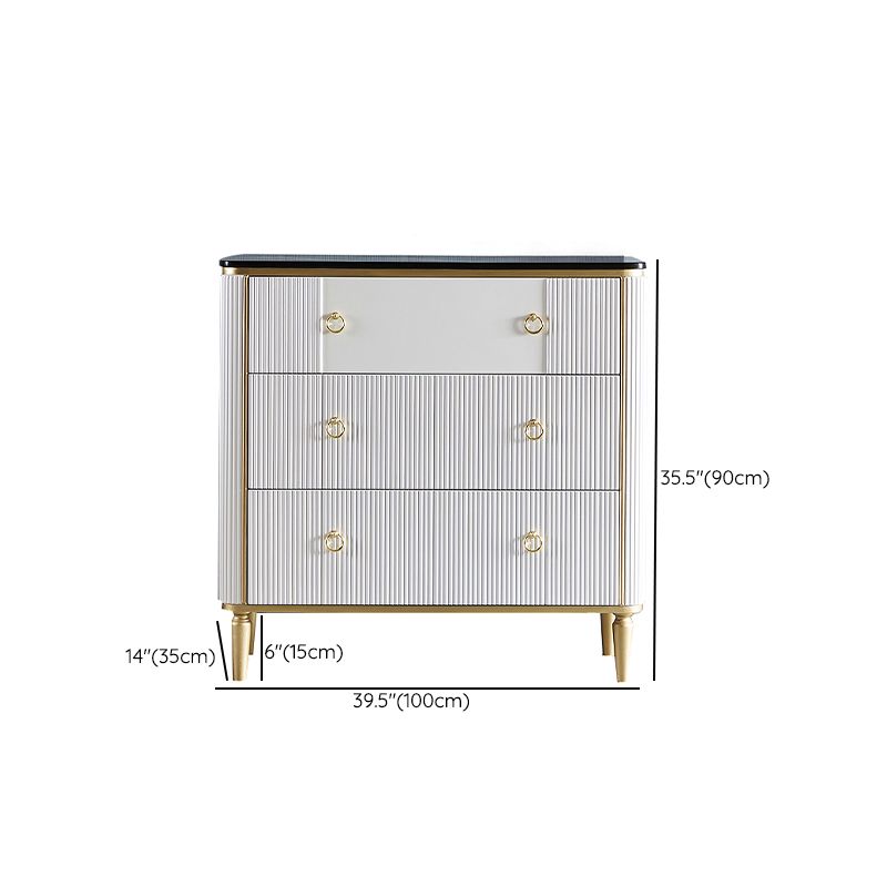 Mesa del aparador de mármol de tablero lateral contemporáneo con puertas para el comedor