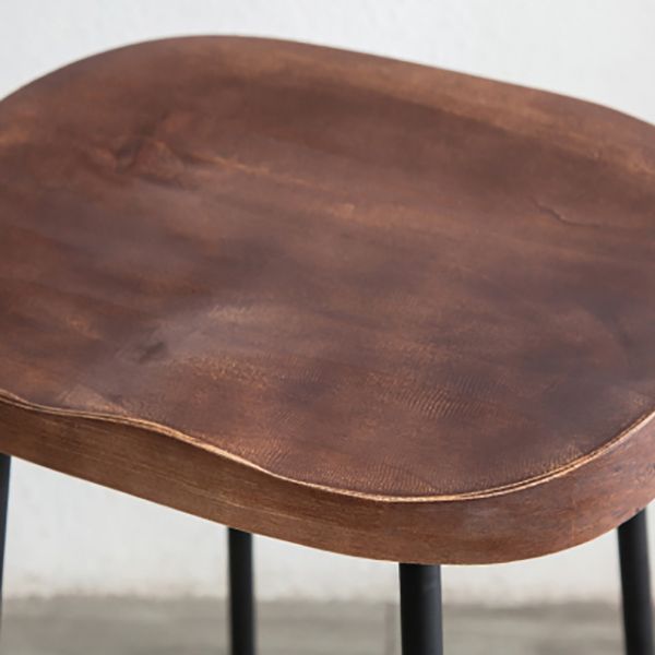 Industrial Indoor Solid Wood Stool Footrest Backless Contoured Seat Dining Stool Clearhalo 'Bar Furniture' 'Bar Stools' 'bar_stools' 'furn' 'furn_bar_stools' 'Furniture' 'Kitchen & Dining Furniture' 1200x1200_90a9c314-d4c6-44cc-9edd-578169264deb