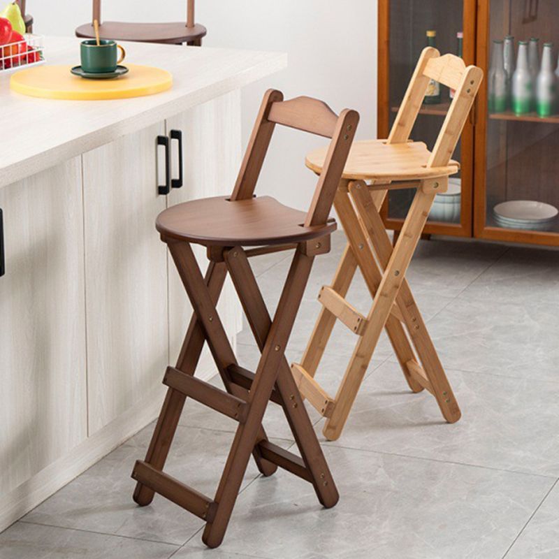 Contemporary Home Folding Stool Matte Finish Bamboo Barstool Clearhalo 'Bar Furniture' 'Bar Stools' 'bar_stools' 'furn' 'furn_bar_stools' 'Furniture' 'Kitchen & Dining Furniture' 1200x1200_90a9e20d-cb52-452f-b838-2c30788f7583