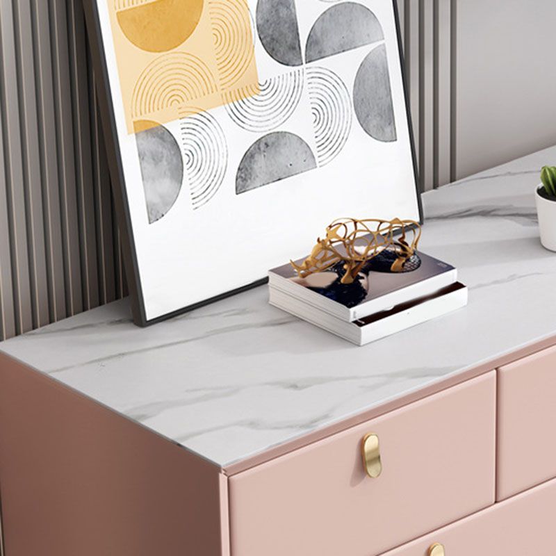 15,6-inch breedte Glam-dressoir stenen opbergkast met 9 laden