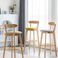 Nordic Wood Simple Barstool 28" H Indoor Tall Stool with Upholstered Clearhalo 'Bar Furniture' 'Bar Stools' 'bar_stools' 'furn' 'furn_bar_stools' 'furniture_bar_stools' 'Kitchen & Dining Furniture' 'kitchen&dining_furn' 'kitchen' 'kitchen_furn' Furniture' 1200x1200_90aaff1b-1b44-47a7-aa69-d9e8c334df45