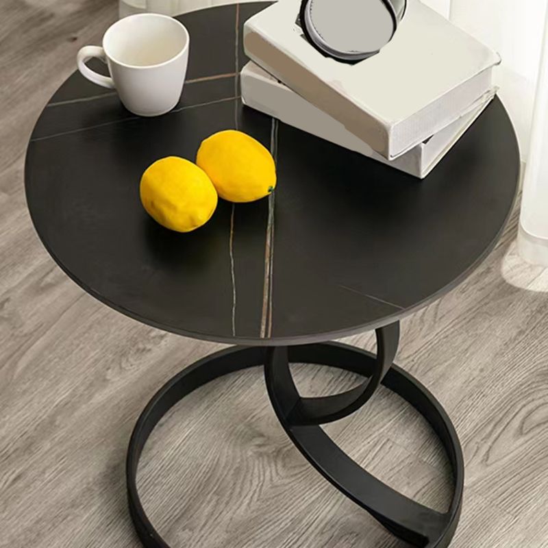 Table d'appoint à accent carré de pierre 20,87 pouces de haut