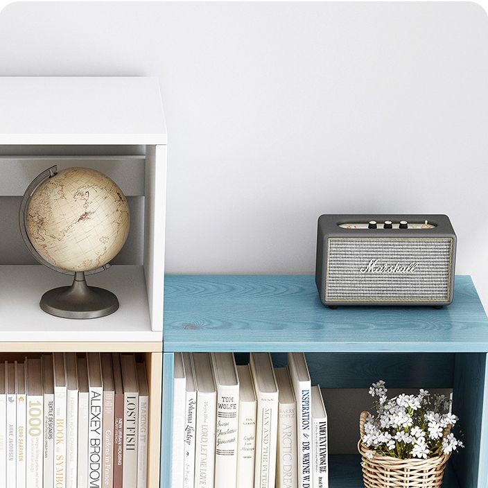 Modern & Contemporary Shelf Bookcase Open Back Bookshelf, 17.72" L x 7.09" W x 11.02" H