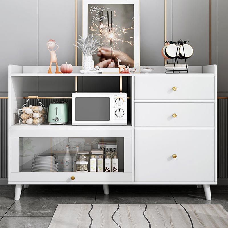 Engineered Wood Modern Sideboard Kitchen Dining Room Sideboard Clearhalo 'buffet_sideboard' 'Buffets & Sideboards' 'furn' 'furn_buffet_sideboard' 'Furniture' 'Kitchen & Dining Furniture' 1200x1200_90abe491-e0f4-49d1-bb8d-b07632acb8c6