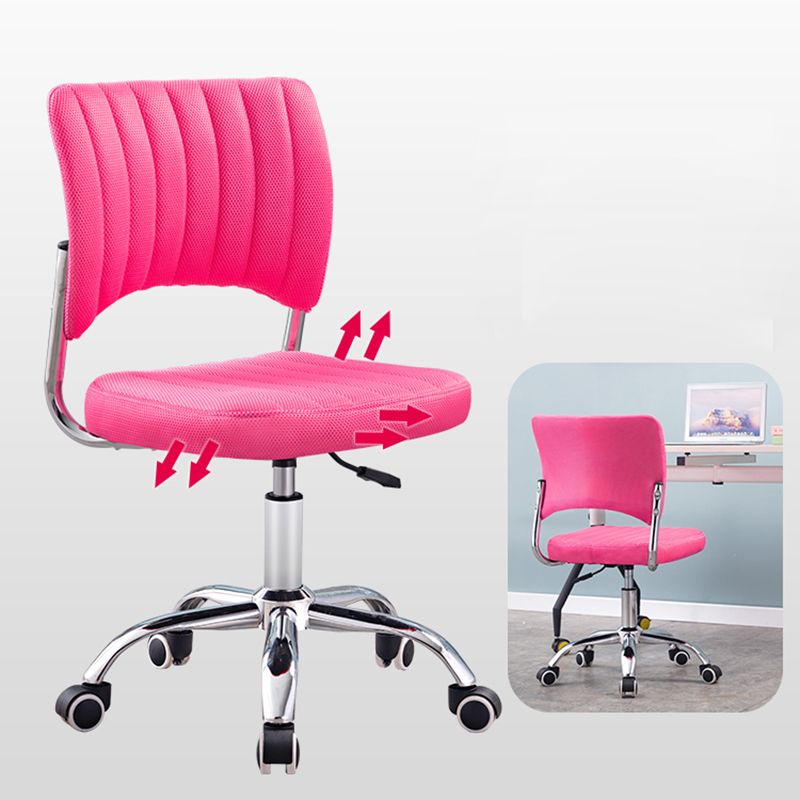 Chrome Frame Modern Office Chair Armless Desk Chair with Mid Back Clearhalo 'furn' 'furn_office_chair' 'Furniture' 'furniture_office_chair' 'Office Chairs' 'Office Furniture' 'office_chair' 1200x1200_90ac5d4a-a4fe-4a2a-8713-4fa53fea848b