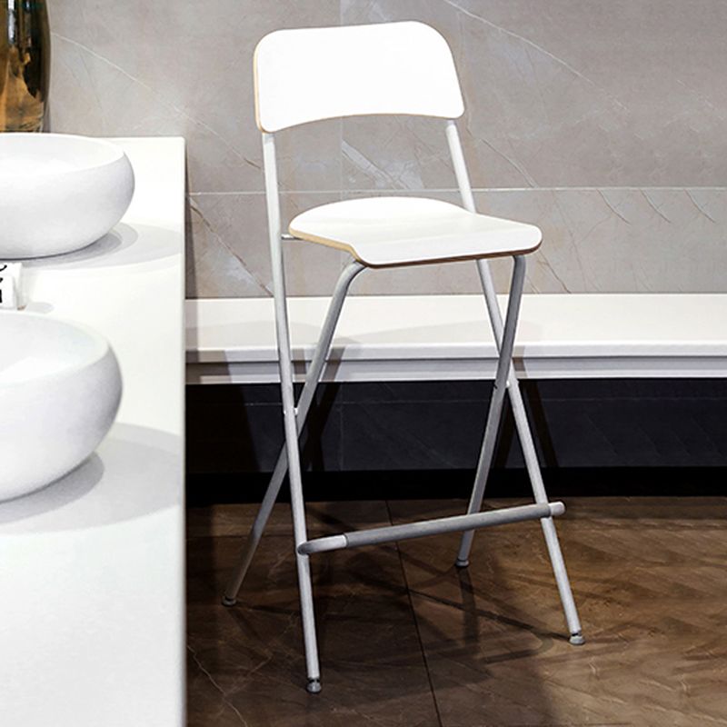 Nordic Wood Folding Barstool Simple Indoor Tall Stool with Square Seat, 1 Piece Clearhalo 'Bar Furniture' 'Bar Stools' 'bar_stools' 'furn' 'furn_bar_stools' 'furniture_bar_stools' 'Kitchen & Dining Furniture' 'kitchen&dining_furn' 'kitchen' 'kitchen_furn' Furniture' 1200x1200_90acbd9c-4417-4b22-8ff4-1e05609357b2