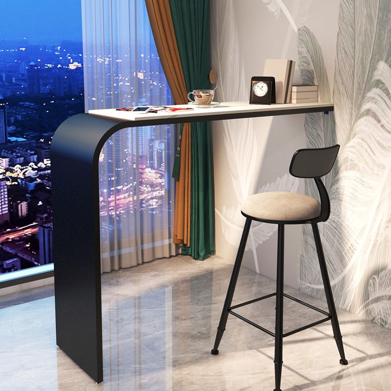 Stone and Metal Bar Dining Table Contemporary Counter Height Table Clearhalo 'Bar Furniture' 'Bar Tables' 'bar_tables' 'furn' 'furn_bar_tables' 'Furniture' 'Kitchen & Dining Furniture' 1200x1200_90ad27dc-e2d2-4c89-8615-5d769979526f