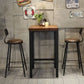 Industrial 1/2/3/5 Pieces Square Bar Table Set Solid Wood Bistro Set Clearhalo 'Bar Furniture' 'furn' 'furn_home_bar_bar_sets' 'Furniture' 'Home Bars & Bar Sets' 'home_bar_bar_sets' 'Kitchen & Dining Furniture' 1200x1200_90af11f7-3c80-49e3-9f23-f647159ef2a4