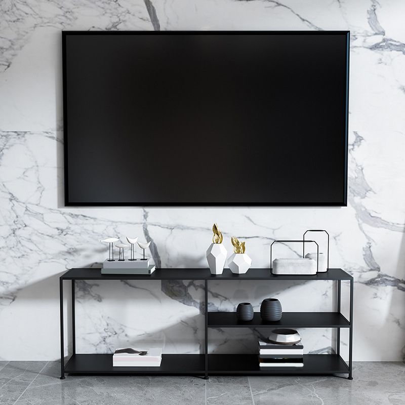 Industrial TV Media Stand Open Shelving TV Stand Console with Shelves Clearhalo 'furn' 'furn_tv_stands_entertainment_centers' 'Furniture' 'Living Room Furniture' 'TV Stands & Entertainment Centers' 'TV Stands & Media Storage Furniture' 'tv_stands_entertainment_centers' 1200x1200_90b00e48-8805-42d5-ad92-d5aab8d0425b